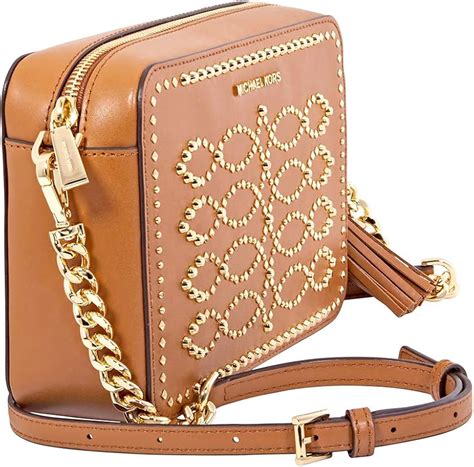 michael kors ginny crossbody acorn|Ginny Leather Crossbody Bag .